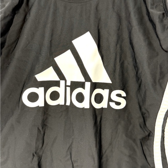 Adidas Black White Logo One Piece Swimsuit Low Back Sporty Athletic Bodysuit - Picture 3 of 8